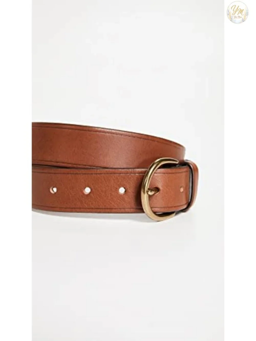 Madewell Medium Perfect Leather Belt Gold-Tone Buckle